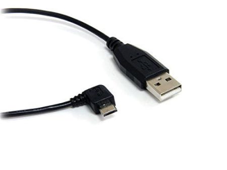 USB A to Right Angle Micro USB Cable, 3 Feet, Low profile, for Tablets, Phones, PCs Supply