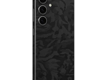 Samsung Galaxy S24 Luxuria BLACK CAMO 3D TEXTURED Skin Cheap