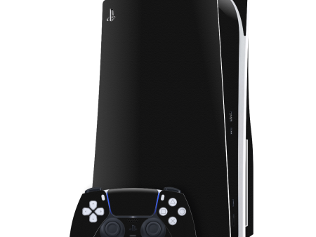 PlayStation 5 (PS5) DISC Edition LUXURIA Raven Black Textured Skin on Sale