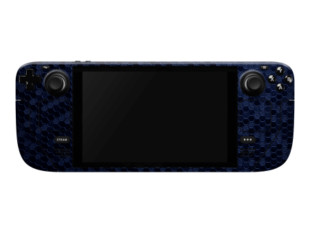 Steam Deck Oled LUXURIA Navy Blue HONEYCOMB 3D TEXTURED Skin For Discount