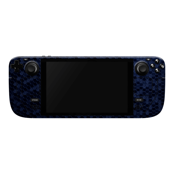 Steam Deck Oled LUXURIA Navy Blue HONEYCOMB 3D TEXTURED Skin For Discount