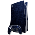 PlayStation 5 (PS5) DISC Edition LUXURIA Navy Blue HONEYCOMB 3D TEXTURED Skin For Discount