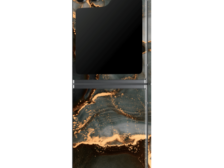 Samsung Z Flip 5 SIGNATURE AGATE GEODE Deep Forest Skin Hot on Sale