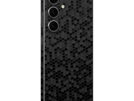 Samsung Galaxy S24 LUXURIA BLACK HONEYCOMB 3D TEXTURED Skin Supply