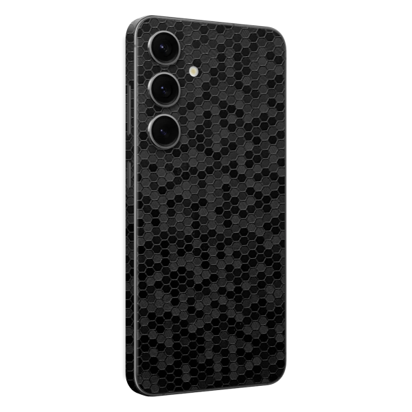 Samsung Galaxy S24 LUXURIA BLACK HONEYCOMB 3D TEXTURED Skin Supply