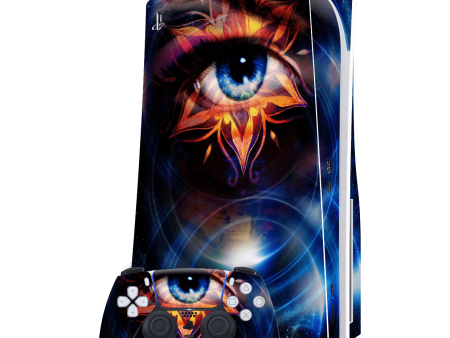 PlayStation 5 (PS5) DISC Edition SIGNATURE COSMIC EYE Skin Online Hot Sale