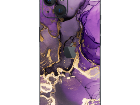 iPhone 13 MINI SIGNATURE AGATE GEODE Purple-Gold Skin For Discount