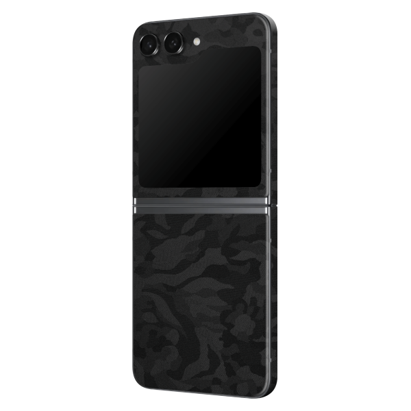 Samsung Z Flip 5 Luxuria BLACK CAMO 3D TEXTURED Skin Hot on Sale