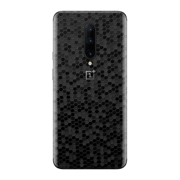 OnePlus 7 PRO LUXURIA BLACK HONEYCOMB 3D TEXTURED Skin Fashion