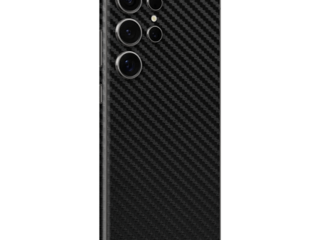 Samsung Galaxy S24 ULTRA Textured CARBON Fibre Skin - BLACK For Sale