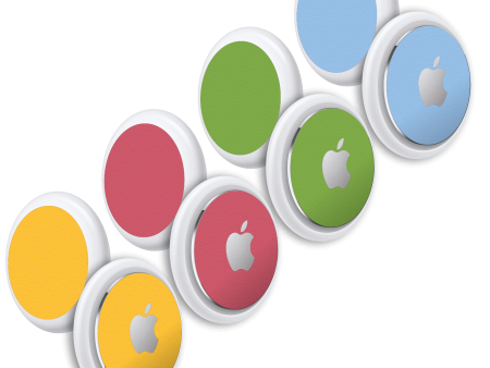 Apple AirTag LUXURIA 3D Textured COLOUR 4 Pack Skin Set For Sale