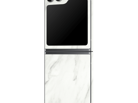 Samsung Z Flip 5 LUXURIA White MARBLE Skin Online Sale