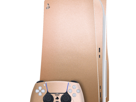 PlayStation 5 (PS5) DISC Edition LUXURIA Rose Gold Metallic Skin Fashion