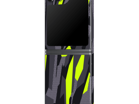 Samsung Z Flip 5 SIGNATURE Abstract Green CAMO Skin For Sale