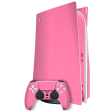 PlayStation 5 (PS5) DISC Edition GLOSSY HOT PINK Skin on Sale