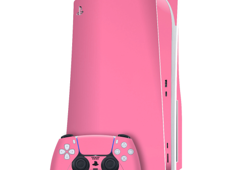 PlayStation 5 (PS5) DISC Edition GLOSSY HOT PINK Skin on Sale