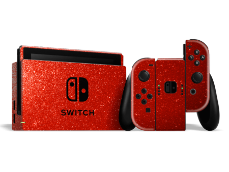 Nintendo SWITCH Diamond RED Skin Cheap