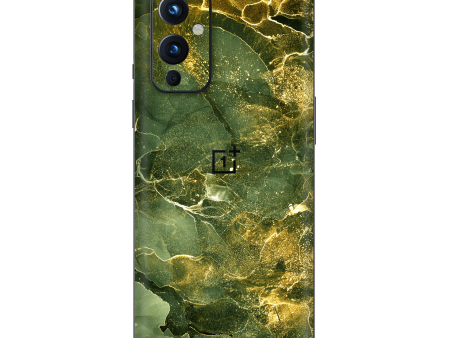 OnePlus 9 SIGNATURE AGATE GEODE Royal Green-Gold Skin For Sale