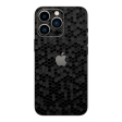 iPhone 15 PRO LUXURIA BLACK HONEYCOMB 3D TEXTURED Skin Online Hot Sale