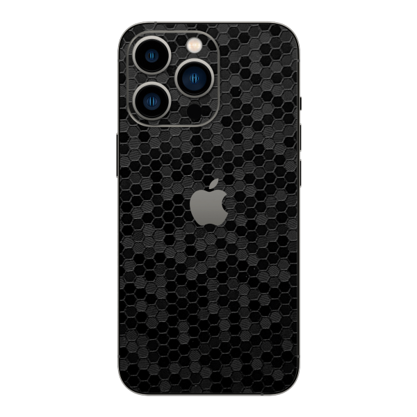 iPhone 15 PRO LUXURIA BLACK HONEYCOMB 3D TEXTURED Skin Online Hot Sale