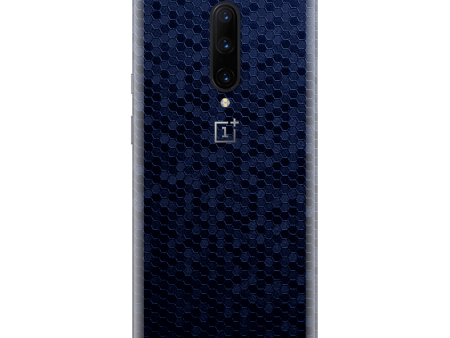 OnePlus 7 PRO LUXURIA Navy Blue HONEYCOMB 3D TEXTURED Skin For Discount