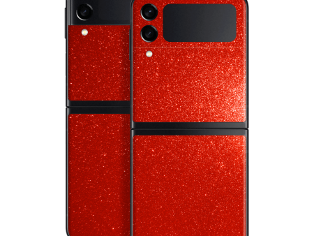 Samsung Galaxy Z Flip 3 DIAMOND RED Skin Cheap