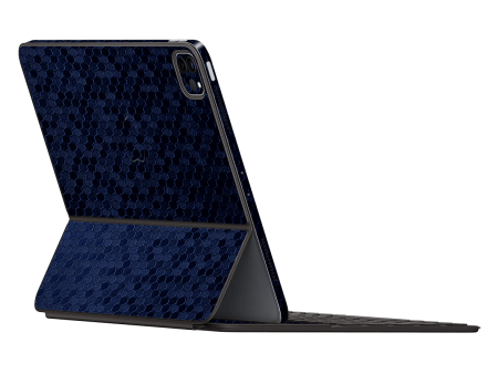 Smart Keyboard FOLIO for iPad Pro 12.9  LUXURIA Navy Blue HONEYCOMB 3D TEXTURED Skin For Discount