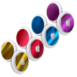 Apple AirTag LUXURIA CHROME Satin 4 Pack Skin Set Cheap