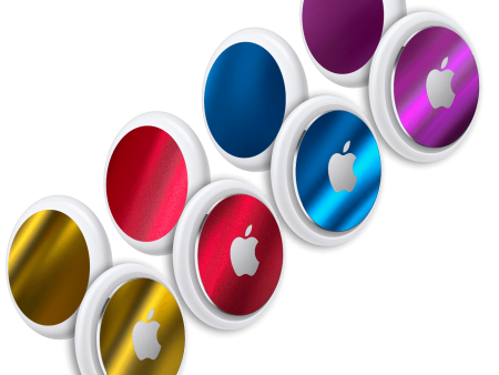 Apple AirTag LUXURIA CHROME Satin 4 Pack Skin Set Cheap