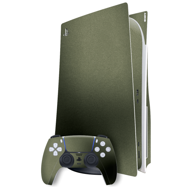 PlayStation 5 (PS5) DISC Edition Military Green MATT Metallic Skin Discount