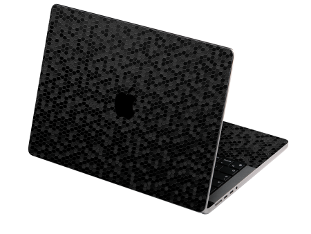 MacBook PRO 14  (2021 2023) LUXURIA BLACK HONEYCOMB 3D TEXTURED Skin Online now