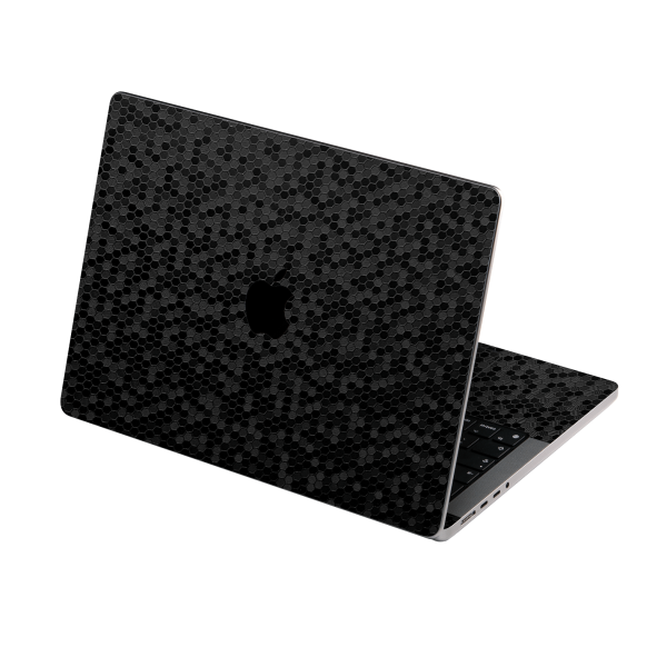 MacBook PRO 14  (2021 2023) LUXURIA BLACK HONEYCOMB 3D TEXTURED Skin Online now