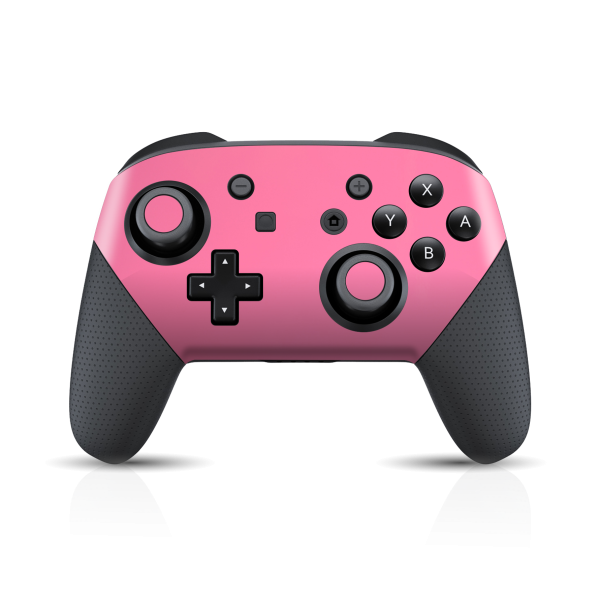 Nintendo Switch Pro CONTROLLER GLOSSY HOT PINK Skin For Discount