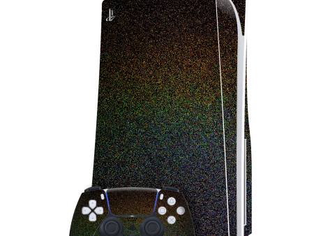 PlayStation 5 (PS5) DISC Edition GLOSSY GALACTIC RAINBOW Skin For Discount