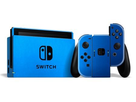 Nintendo SWITCH SATIN BLUE Metallic Skin Online