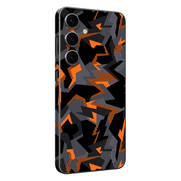 Samsung Galaxy S24 SIGNATURE Sharp-Edged Orange CAMO Skin Online Sale