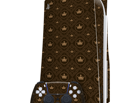 Playstation 5 (PS5) DISC Edition SIGNATURE ROYAL Pattern Skin Online now