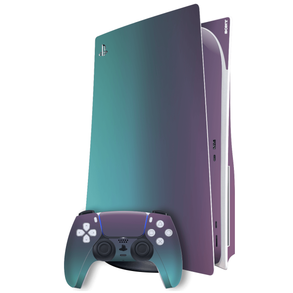 PlayStation 5 (PS5) DISC Edition CHAMELEON TURQUOISE LAVENDER Matt Metallic Skin Online Hot Sale