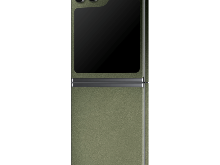 Samsung Z Flip 5 Military Green Metallic Skin Online Sale