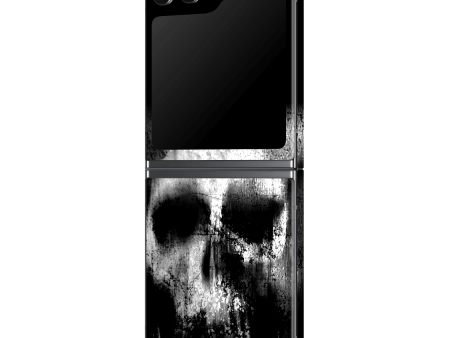 Samsung Z Flip 5 SIGNATURE Horror Black & White SKULL Skin Sale