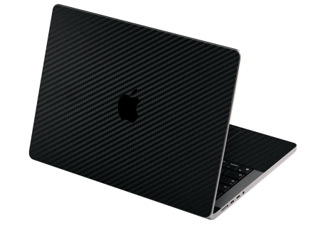 MacBook PRO 14  (2021 2023) 3D Textured CARBON Fibre Skin - BLACK For Cheap