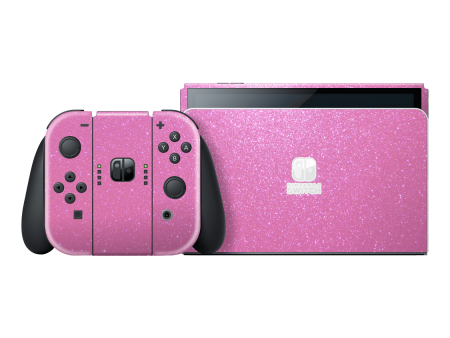 Nintendo Switch OLED DIAMOND PINK Skin Online Sale