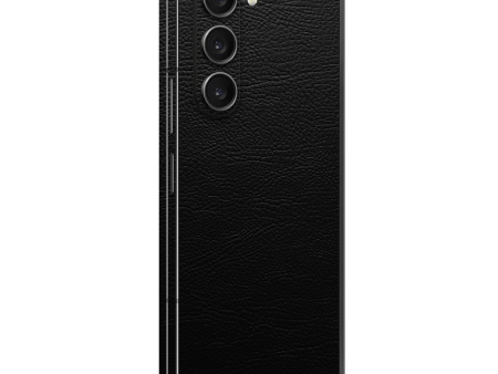 Samsung Galaxy Z FOLD 5 LUXURIA RIDERS Black LEATHER Textured Skin For Cheap