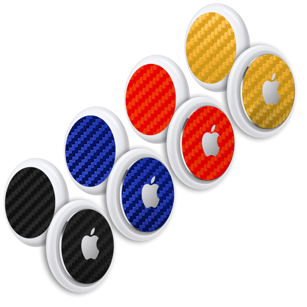 Apple AirTag 3D Textured CARBON Fibre 4 Pack Skin Set Online now