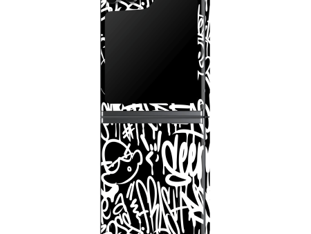 Samsung Z Flip 5 SIGNATURE Monochrome Graffiti Skin Online Hot Sale