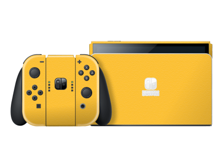 Nintendo Switch OLED LUXURIA Tuscany Yellow Textured Skin Fashion