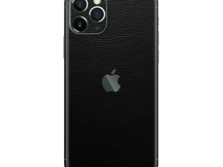 iPhone 11 PRO LUXURIA RIDERS Black LEATHER Textured Skin For Sale