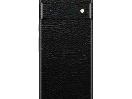 Google Pixel 6 PRO LUXURIA RIDERS Black LEATHER Textured Skin Cheap