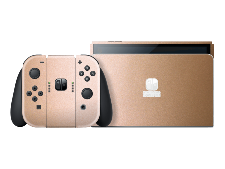 Nintendo Switch OLED LUXURIA Rose Gold Metallic Skin For Discount