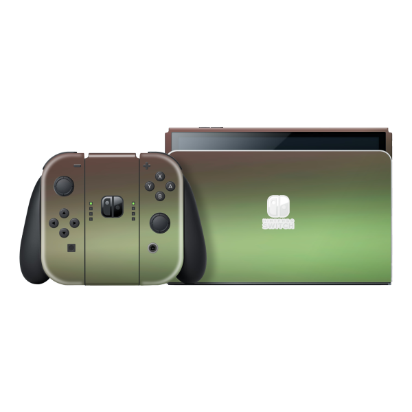 Nintendo Switch OLED CHAMELEON AVOCADO Matt Metallic Skin For Sale